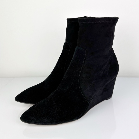 Splendid Women's Platt Pointed Toe Wedge Heel Booties Black Size 8.5 - Picture 6 of 12